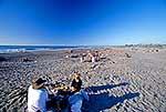 People on Hokitika foreshore