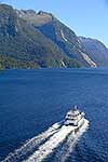 Tour boat on Milford Sound