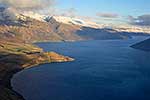 Aerial view over Lake Wakatipu