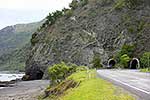 Twin road tunnels near Kaikoura