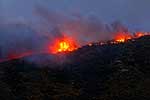 Bushfire at night