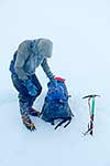 Climber on Mt Taranaki