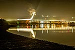 Whangarei's Hatea bridge at night