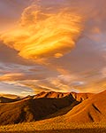 Lindis Pass sunset, storm clouds