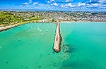 Oamaru harbour and town