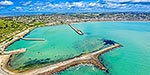 Oamaru harbour and town