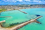 Oamaru harbour and town