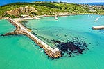 Oamaru harbour and town