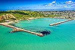 Oamaru harbour and town