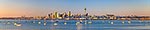 Auckland City skyline dawn panorama